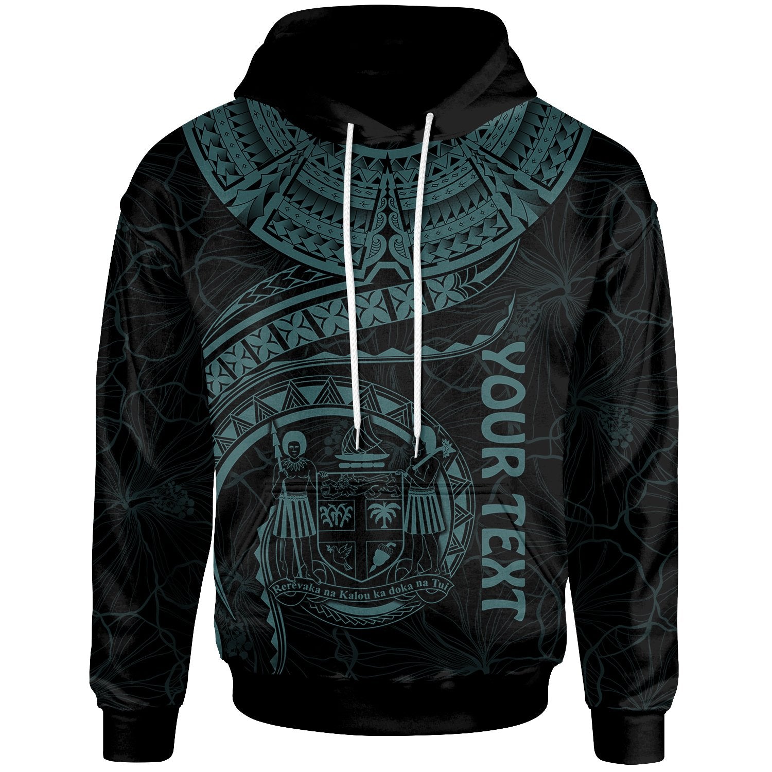 Fiji Polynesian Custom Hoodie Fiji Waves (Turquoise) Unisex Turquoise - Polynesian Pride