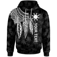 The Philippines Custom Hoodie Polynesian Wings (White) Unisex White - Polynesian Pride