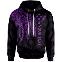 Kosrae Custom Hoodie Polynesian Wings (Purple) - Polynesian Pride