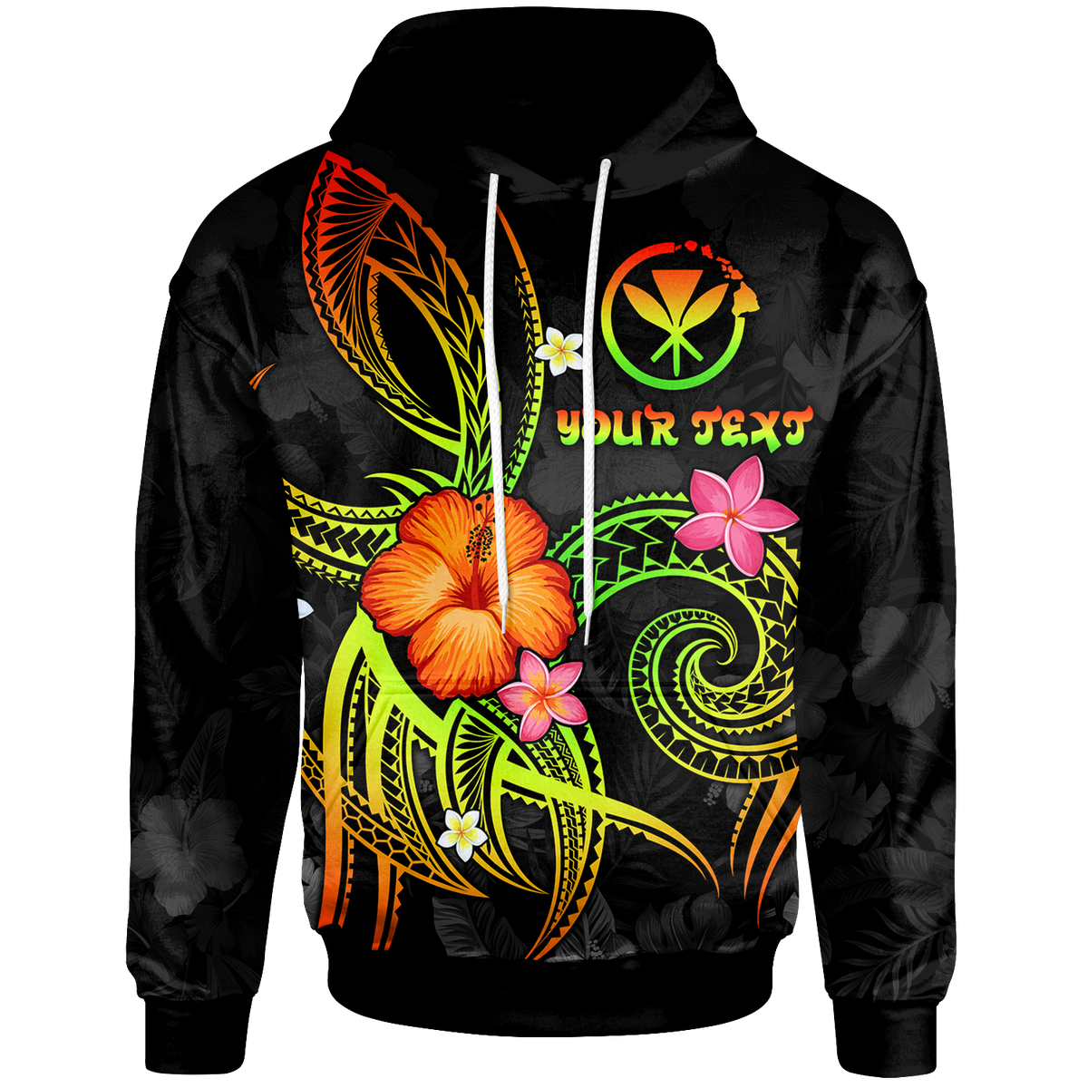Polynesian Hawaii Custom Hoodie Legend of Kanaka Maoli (Reggae) Unisex Reggae - Polynesian Pride