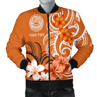 Custom American Samoa Personalised Men's Bomber Jacket - American Samoa Spirit Orange - Polynesian Pride
