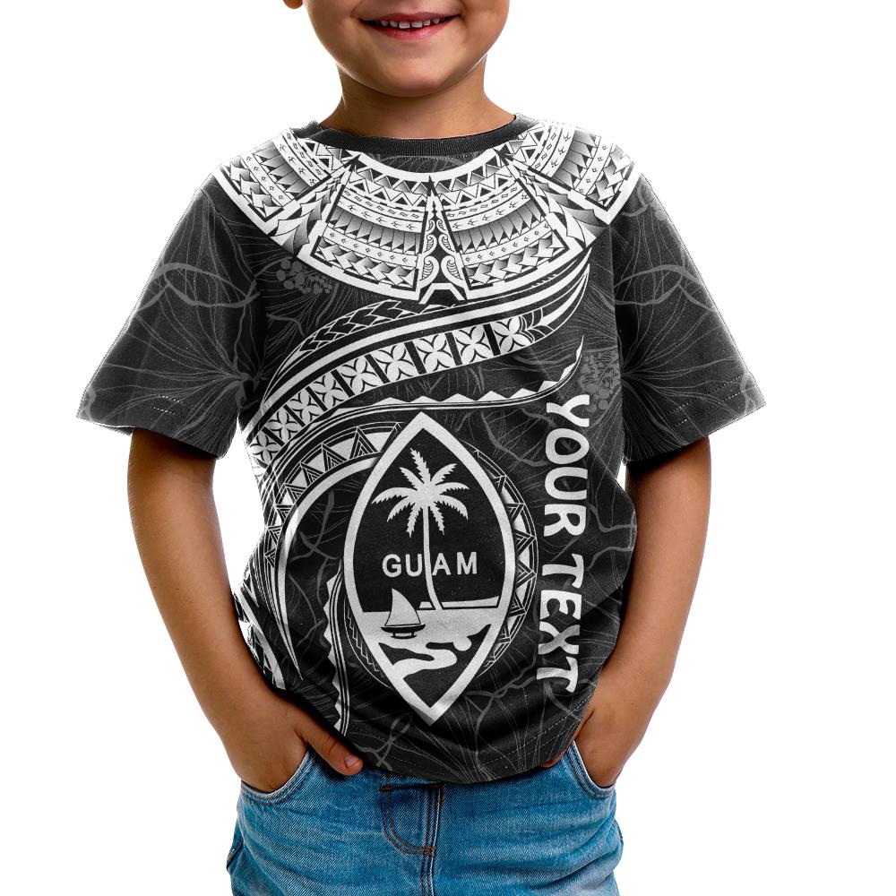 Guam Polynesian Custom T Shirt Guam Waves (White) - Polynesian Pride