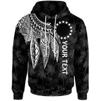 Cook Islands Custom Hoodie Polynesian Wings (White) Unisex White - Polynesian Pride