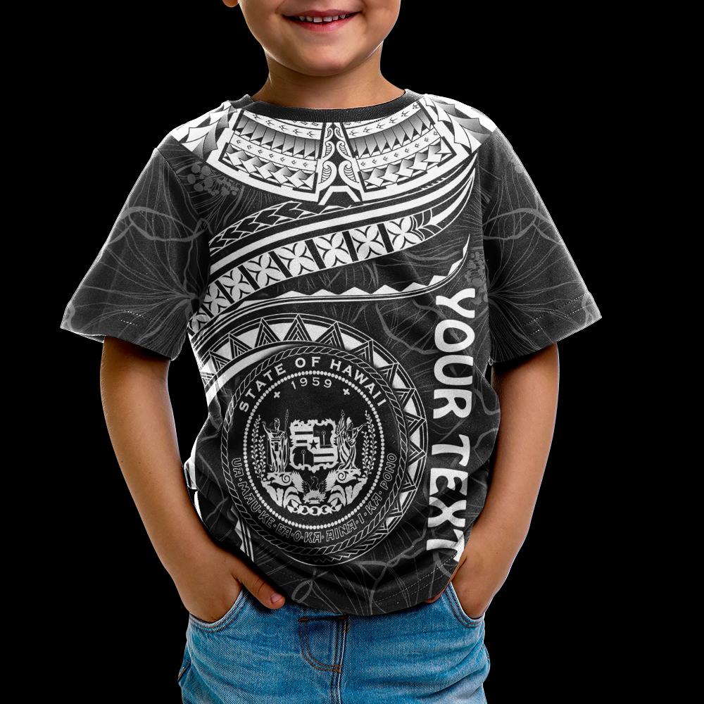 Polynesian Hawaii CustomT Shirt Hawaiian Waves (White) - Polynesian Pride