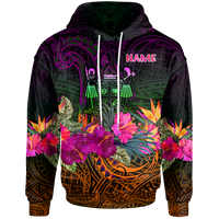 Fiji Custom Hoodie Summer Hibiscus Unisex Reggae - Polynesian Pride