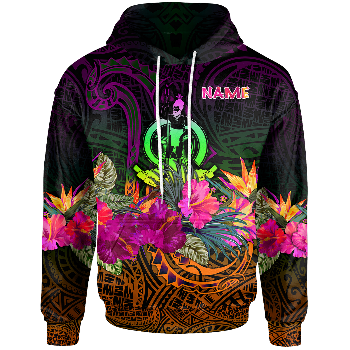 Vanuatu Custom Hoodie Summer Hibiscus Unisex Reggae - Polynesian Pride