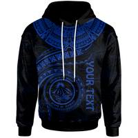 Polynesian Hawaii Custom Hoodie Maui Polynesian Waves (Blue) Unisex Blue - Polynesian Pride