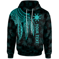 The Philippines Custom Hoodie Polynesian Wings (TurQuoiSe) Unisex Turquoise - Polynesian Pride