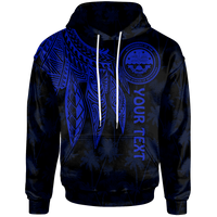 Federated States of Micronesia Custom Hoodie Polynesian Wings (Blue) Unisex Blue - Polynesian Pride