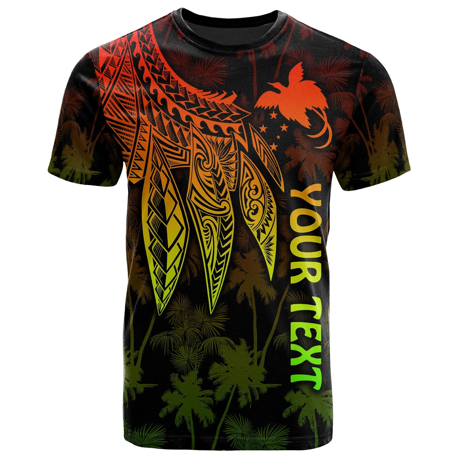 Papua New Guinea Custom T Shirt Polynesian Wings (Reggae) Unisex Reggae - Polynesian Pride