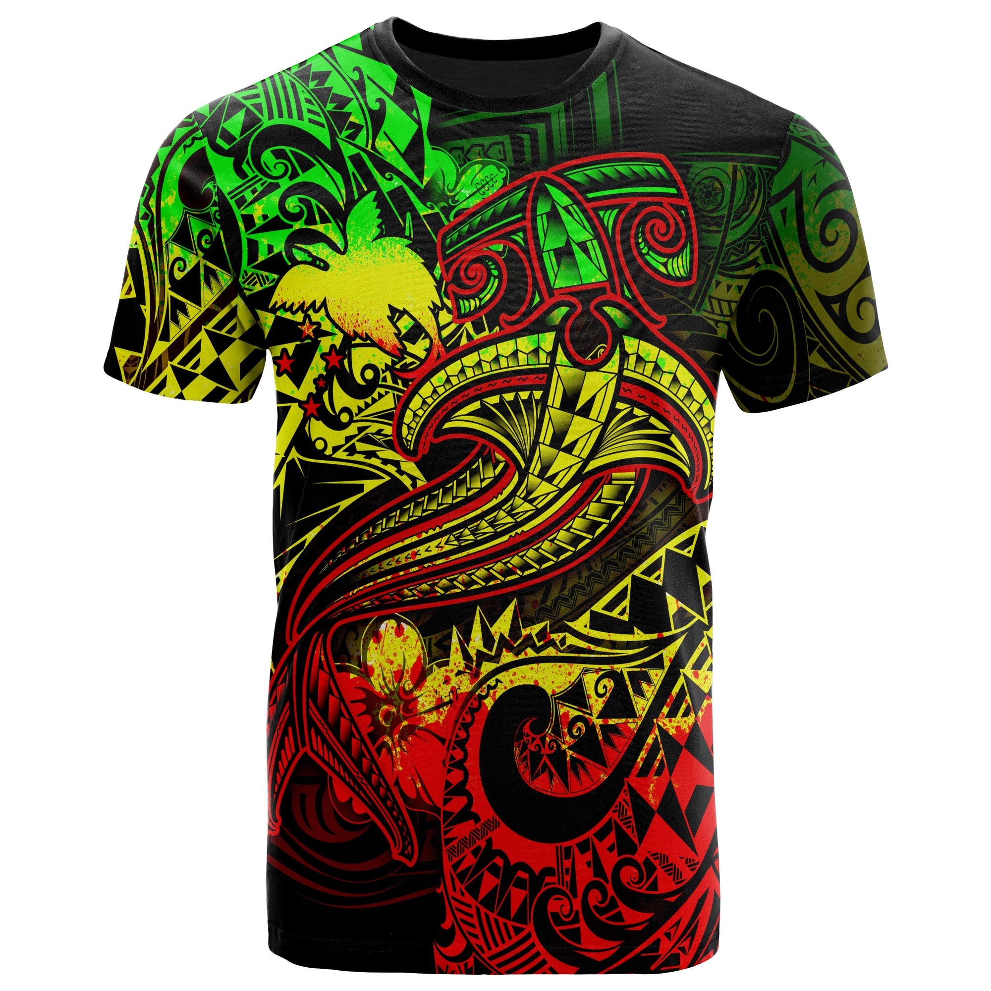 Papua New Guinea T Shirt Reggae Shark Polynesian Tattoo Unisex Reggae - Polynesian Pride