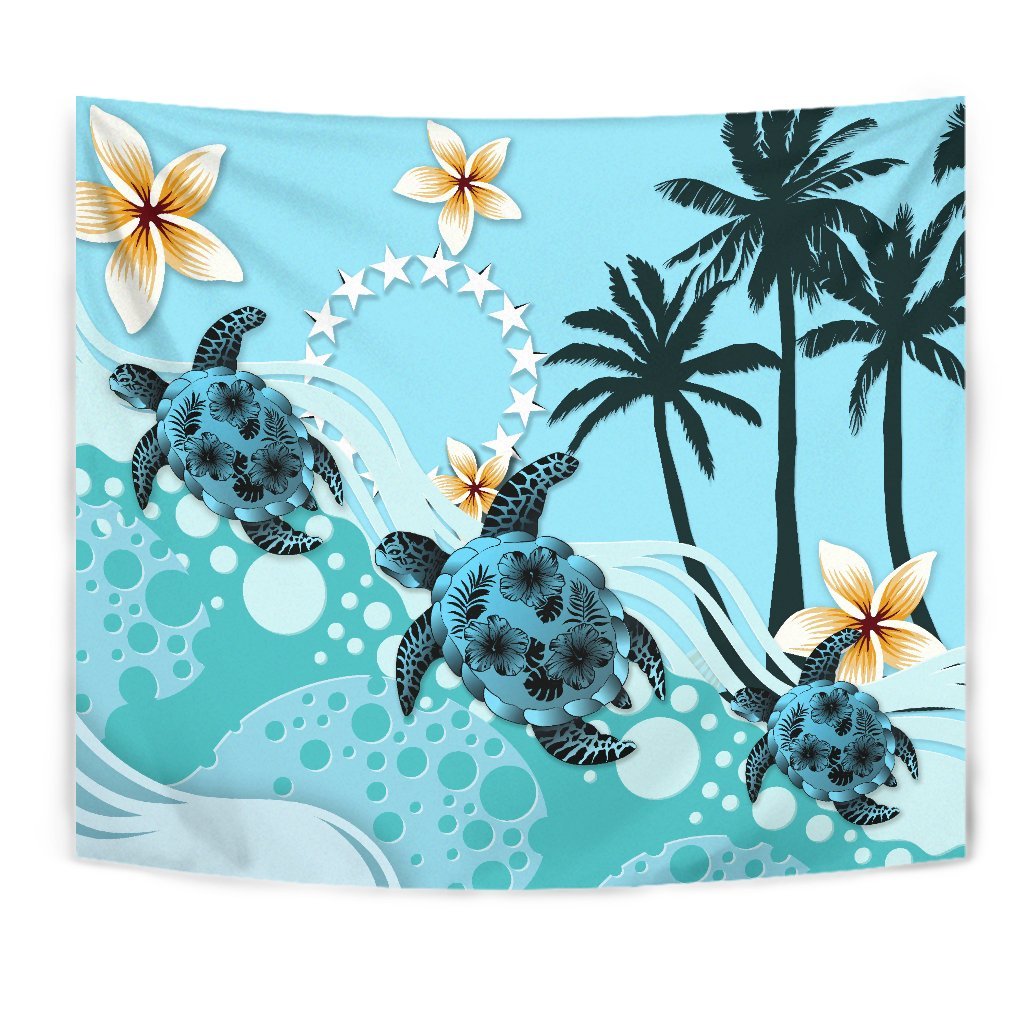 Cook Islands Tapestry - Blue Turtle Hibiscus - Polynesian Pride