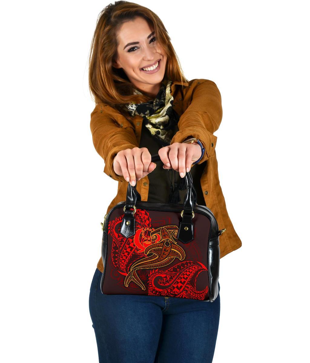 Pohnpei Shoulder Handbag - Red Shark Polynesian Tattoo - Polynesian Pride