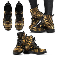 fiji Leather Boots - Polynesian Gold Chief Version - Polynesian Pride