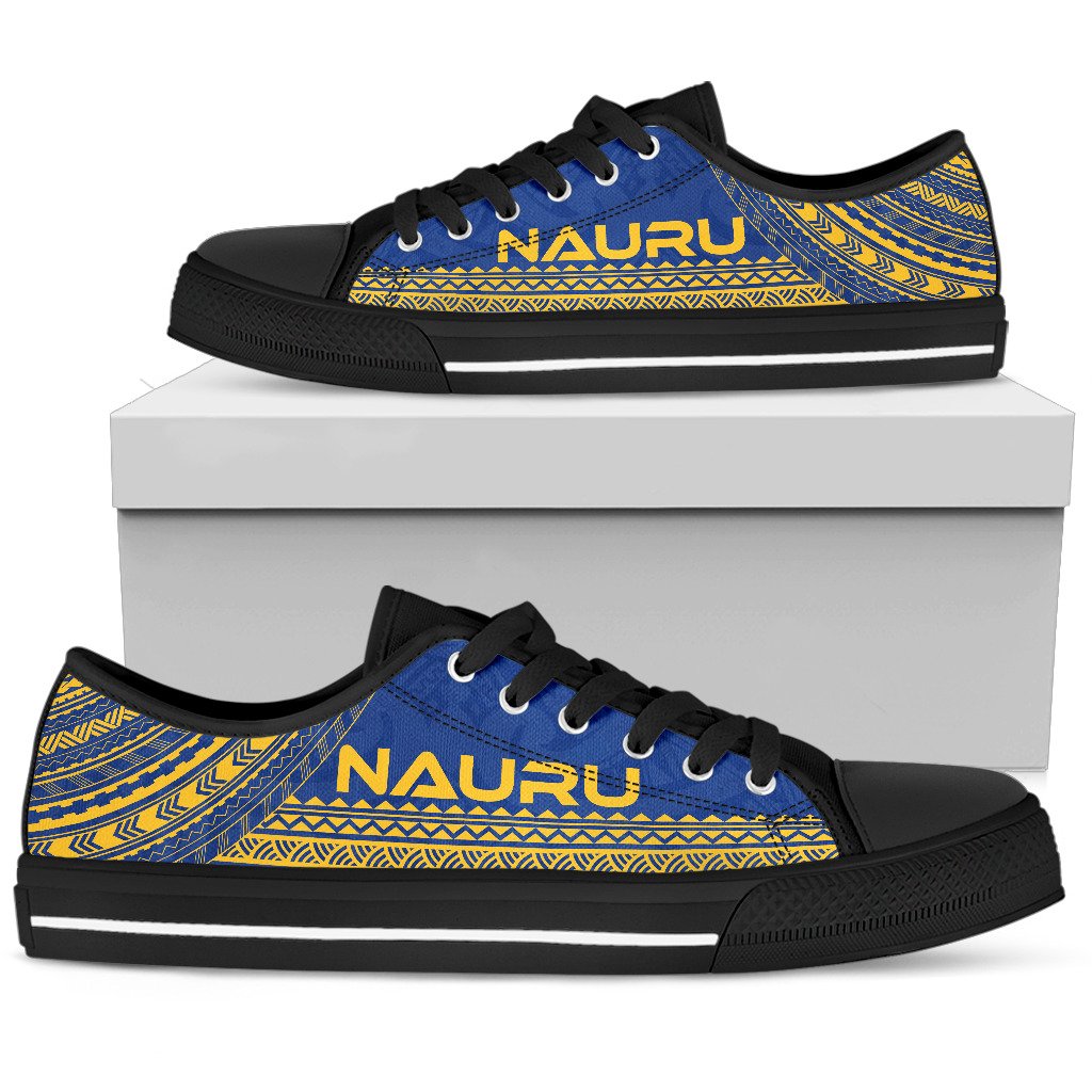 Nauru Low Top Shoes - Polynesian Flag Chief Version - Polynesian Pride