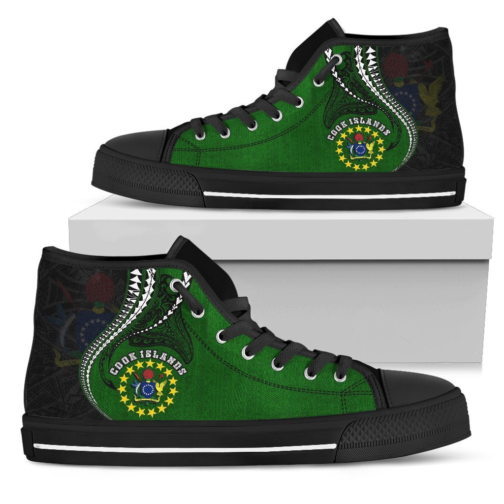 Cook Islands Shoe Kanaloa Tatau Gen CK (Hight Top) Men Black - Polynesian Pride