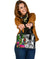 Vanuatu Shoulder Handbag White - Turtle Plumeria Banana Leaf One Size White - Polynesian Pride