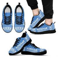 Kosrae Sneakers - Kosrae Polynesian Chief Tattoo Light Blue Version Unisex Black - Polynesian Pride