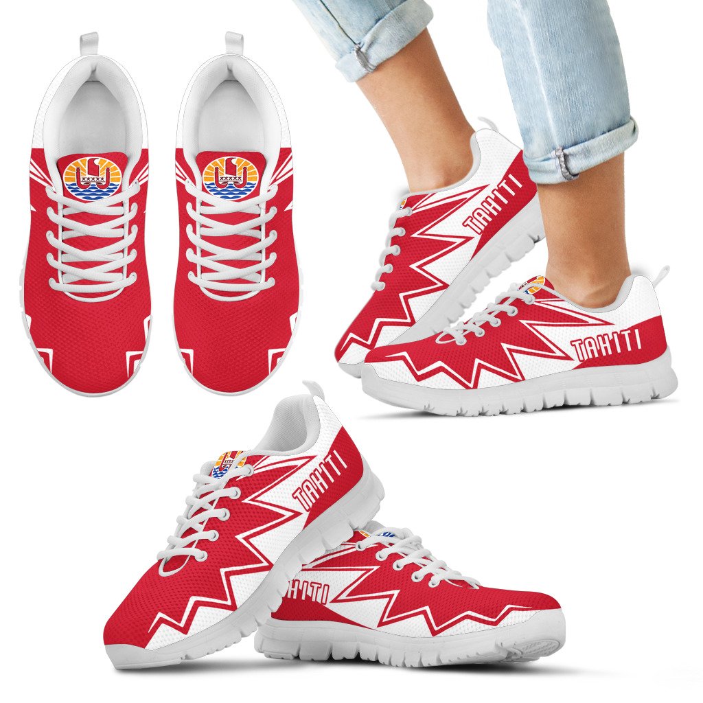 Tahiti Sneakers - Tahiti Flag Thunder Style - Polynesian Pride
