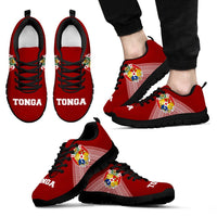 Tonga Athletic Sneakers - Tonga Coat Of Arms - A0 Unisex Black - Polynesian Pride