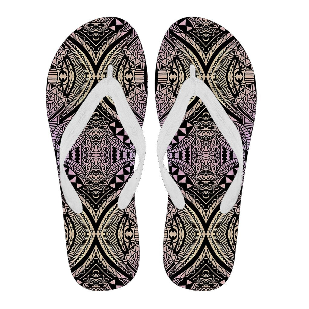 Polynesian Flip Flops Blur Men's Flip Flops White - Polynesian Pride