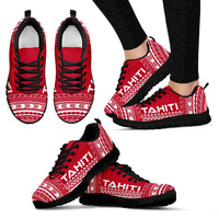 Tahiti Sneakers - Tahiti Polynesian Chief Tattoo Red Version - Polynesian Pride