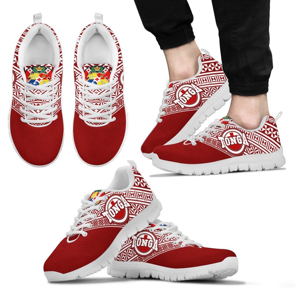 Tonga Dreamer Sneakers - Tonga Flag Coat Of Arms - A16 - Polynesian Pride
