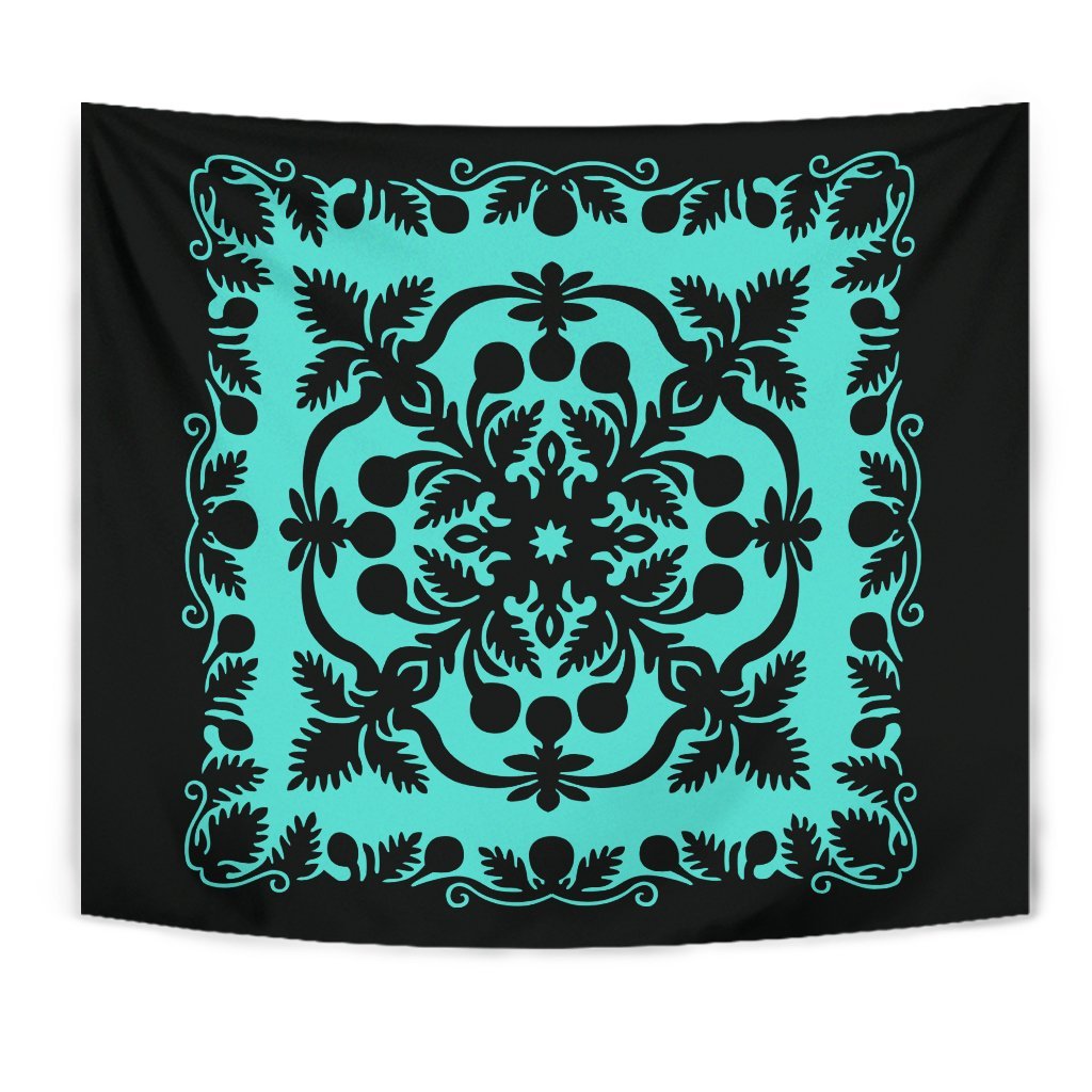 Hawaii Tapestry Royal - Turquoise Ver 2 Wall Tapestry 75cm*90cm Turquoise - Polynesian Pride