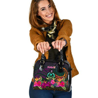 Vanuatu Personalised Shoulder Handbag - Summer Hibiscus One Size Reggae - Polynesian Pride