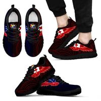 Tokouso Sneakers - TokuUso Coat Of Arms & Flag Wing - A8 Unisex White - Polynesian Pride