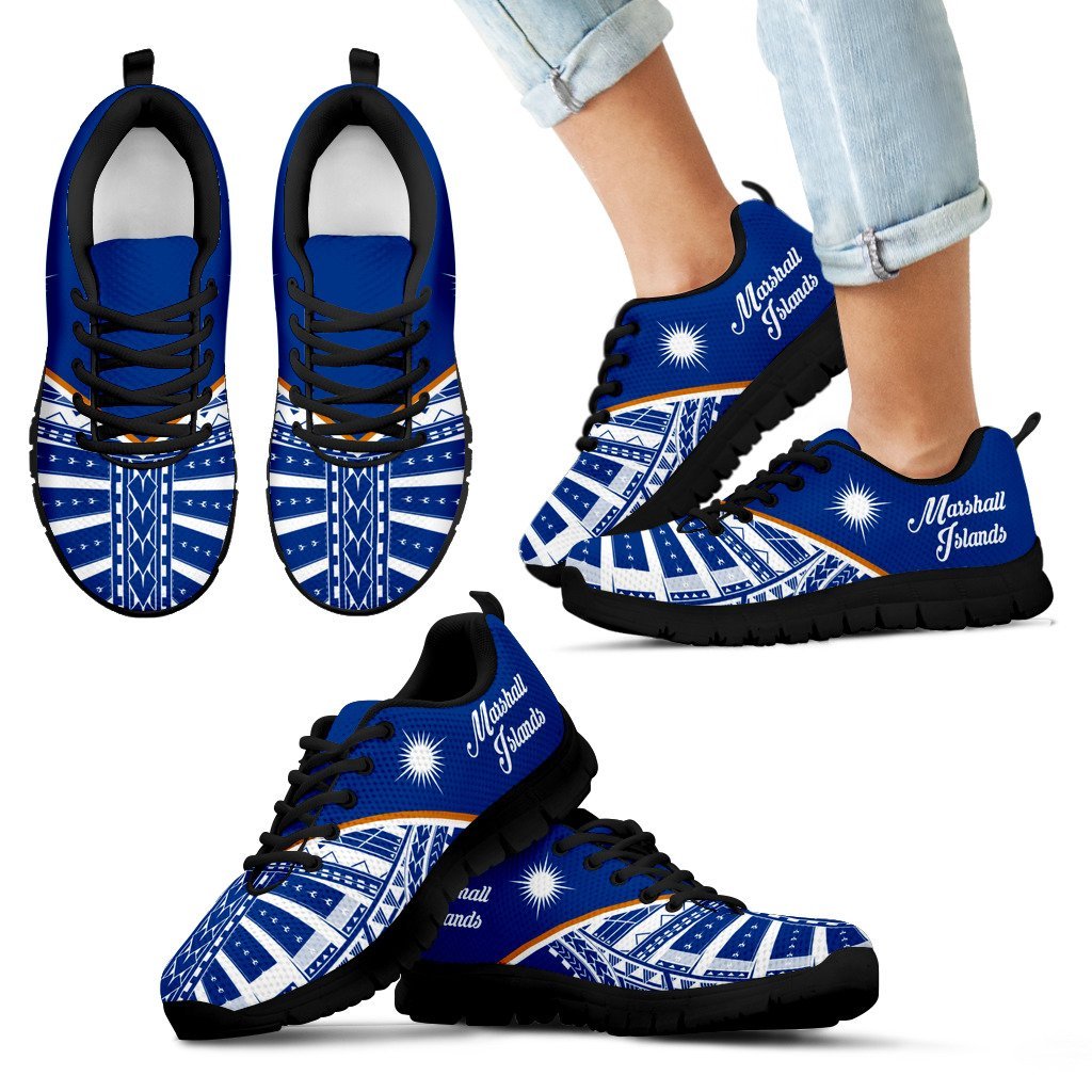 Marshall Islands Rising Sneakers - Marshall Islands Flag 2nd - A16 - Polynesian Pride