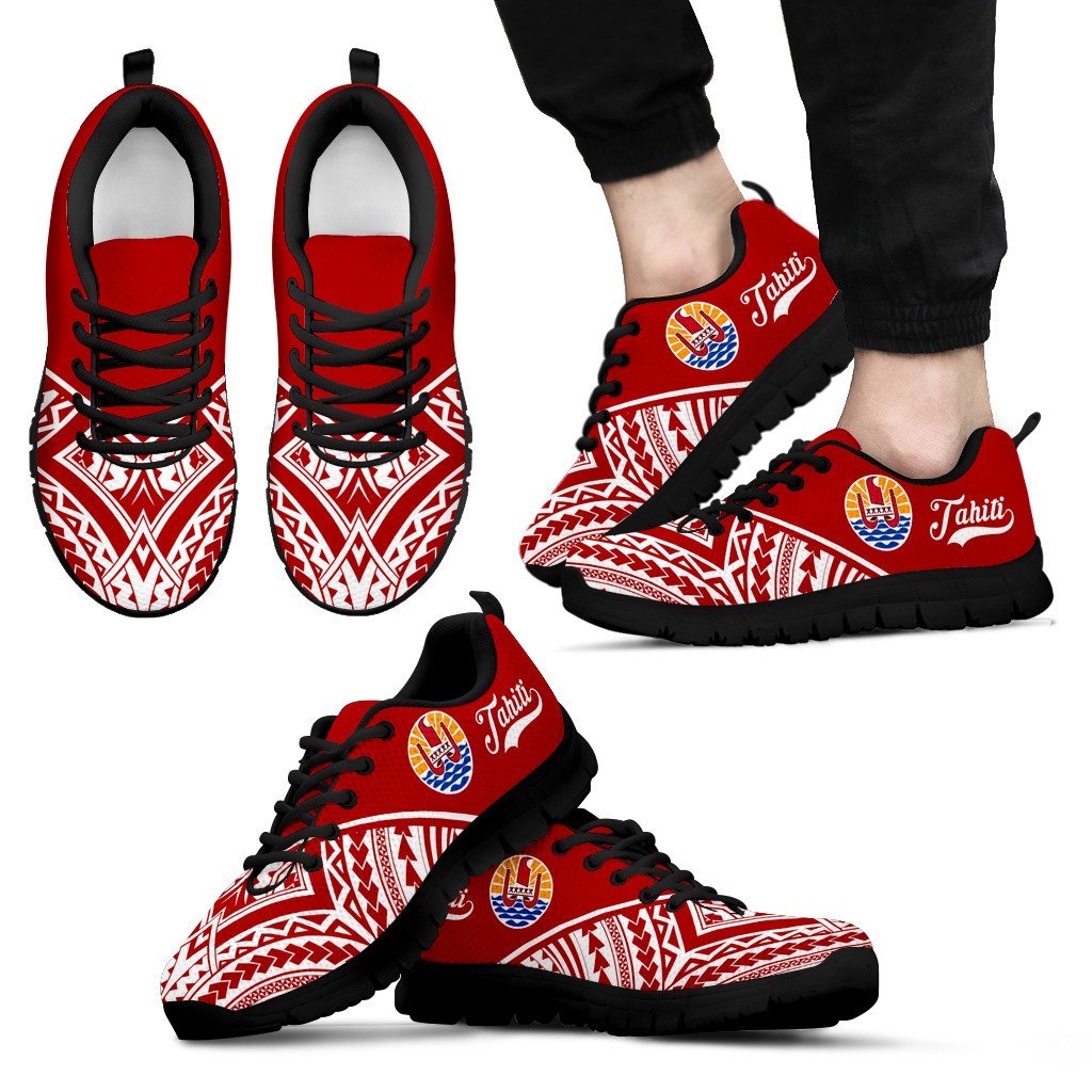 Tahiti Rising Sneakers 0 - Tahiti Flag Polynesian Tattoo 2nd - A16 Unisex - Polynesian Pride