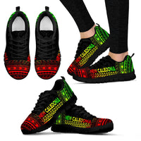 New Caledonia Sneakers - New Caledonia Polynesian Chief Tattoo Reggae Version - Polynesian Pride