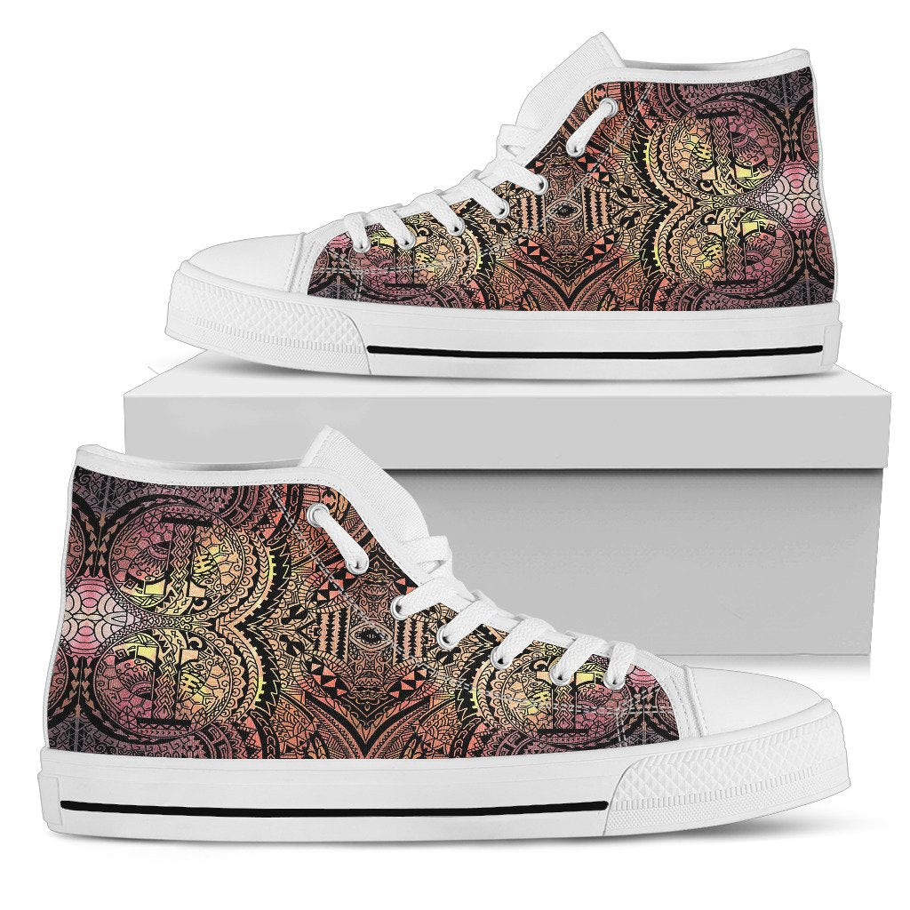 Polynesian High Top Shoe Grown Womens High Top White - Polynesian Pride