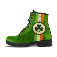 Ireland Celtic Leather Boots - Irish Flag - Polynesian Pride