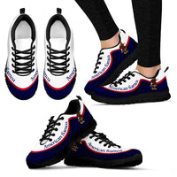 American Samoa Wave Sneakers Flag Color Women's Sneakers - Black - American Samoa Black - Polynesian Pride