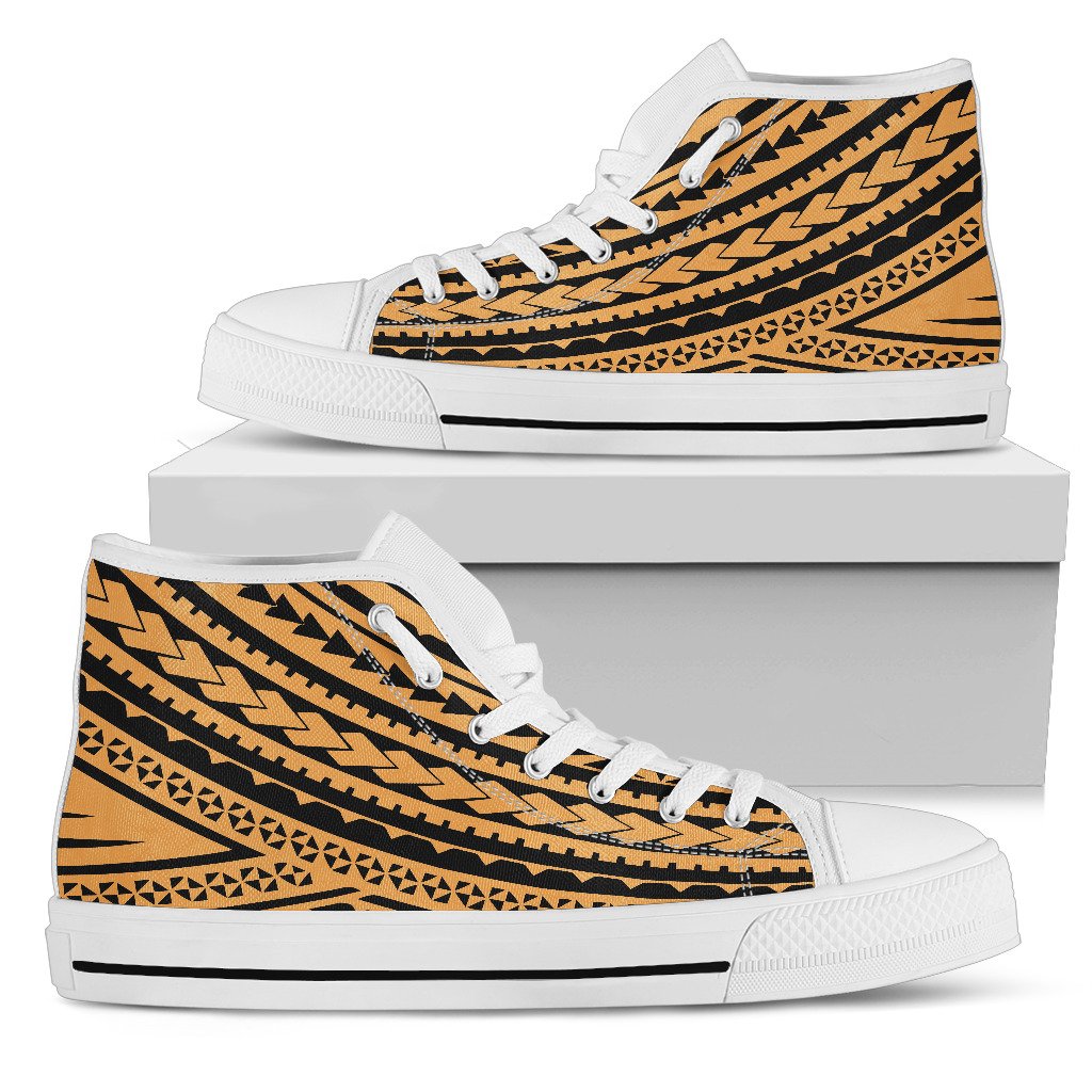 Polynesian High Top Shoes - Gold Black Version - Polynesian Pride