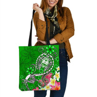 Guam Tote Bags - Turtle Plumeria (Green) One Size Green - Polynesian Pride