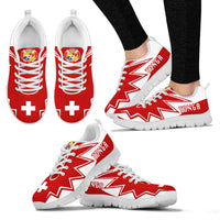 Tonga Sneakers - Tonga Coat Of Arms Thunder Style - Polynesian Pride