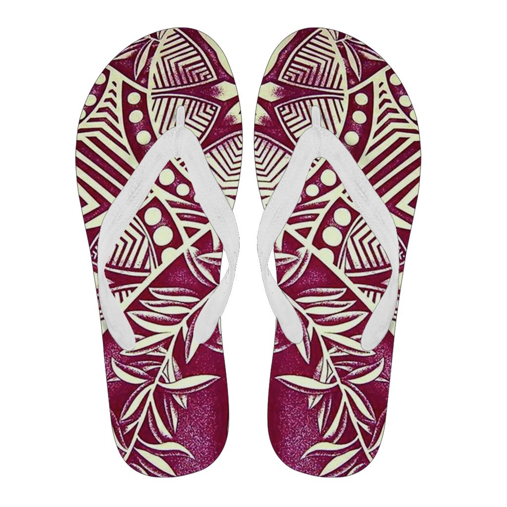 Polynesian 45 Flip Flops Men White - Polynesian Pride