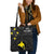Papua New Guinea Tote Bags - Flag With Polynesian Patterns (Black) Tote Bag One Size Black - Polynesian Pride