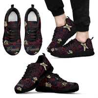 Hawaiian Tribal Sneakers 01 - J7 Men's Sneakers Black - Polynesian Pride