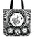 Hawaii Map Honu Hibiscus White Polynesian Tote Bag Tote Bag One Size White - Polynesian Pride