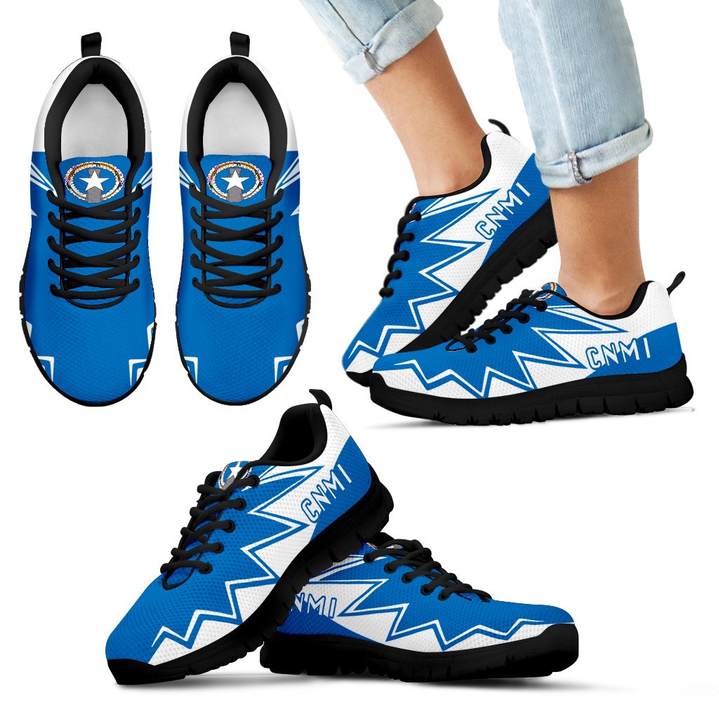 Northern Mariana Islands Sneakers - CNMI Flag Thunder Style - Polynesian Pride