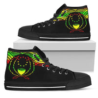 Pohnpei High Top Shoes - Micronesian Reggae Style Unisex White - Polynesian Pride