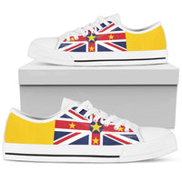 Niue Flag Low Top Canvas Shoe A0 - Polynesian Pride
