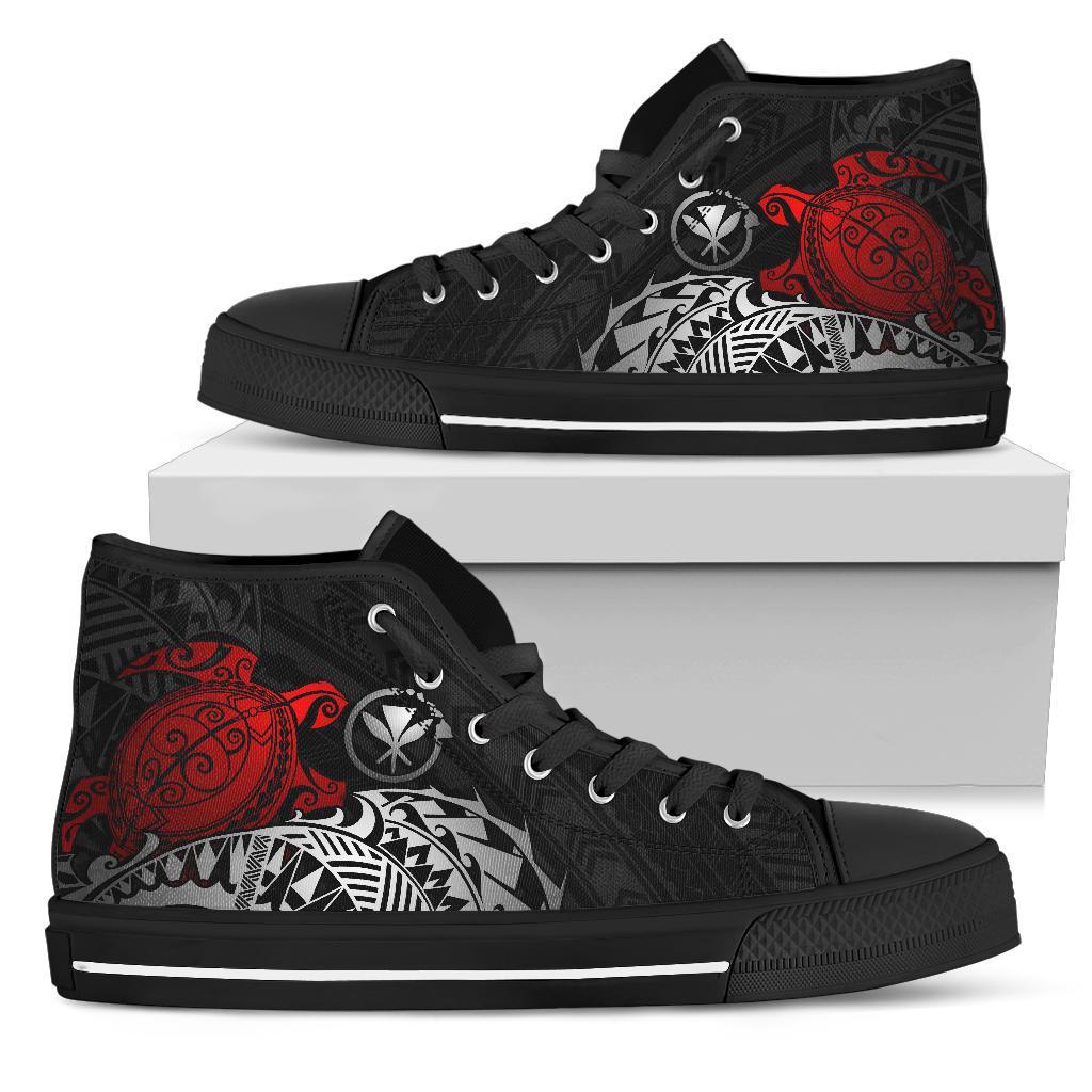 Polynesian Hawaii High Top Shoes - Polynesian Turtle (Red) - Polynesian Pride