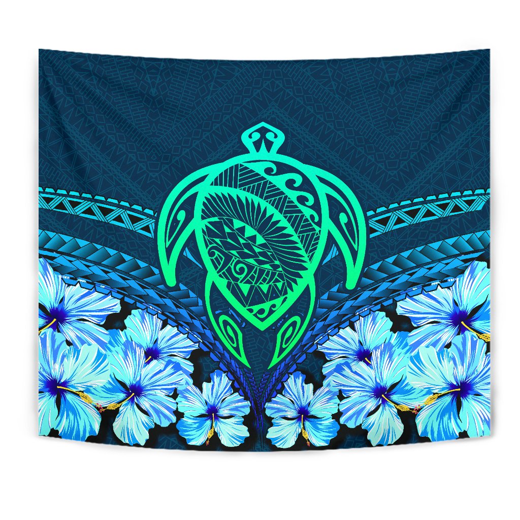 Hawaii Turtle Hibiscus Tapestry - Choco Style - Polynesian Pride