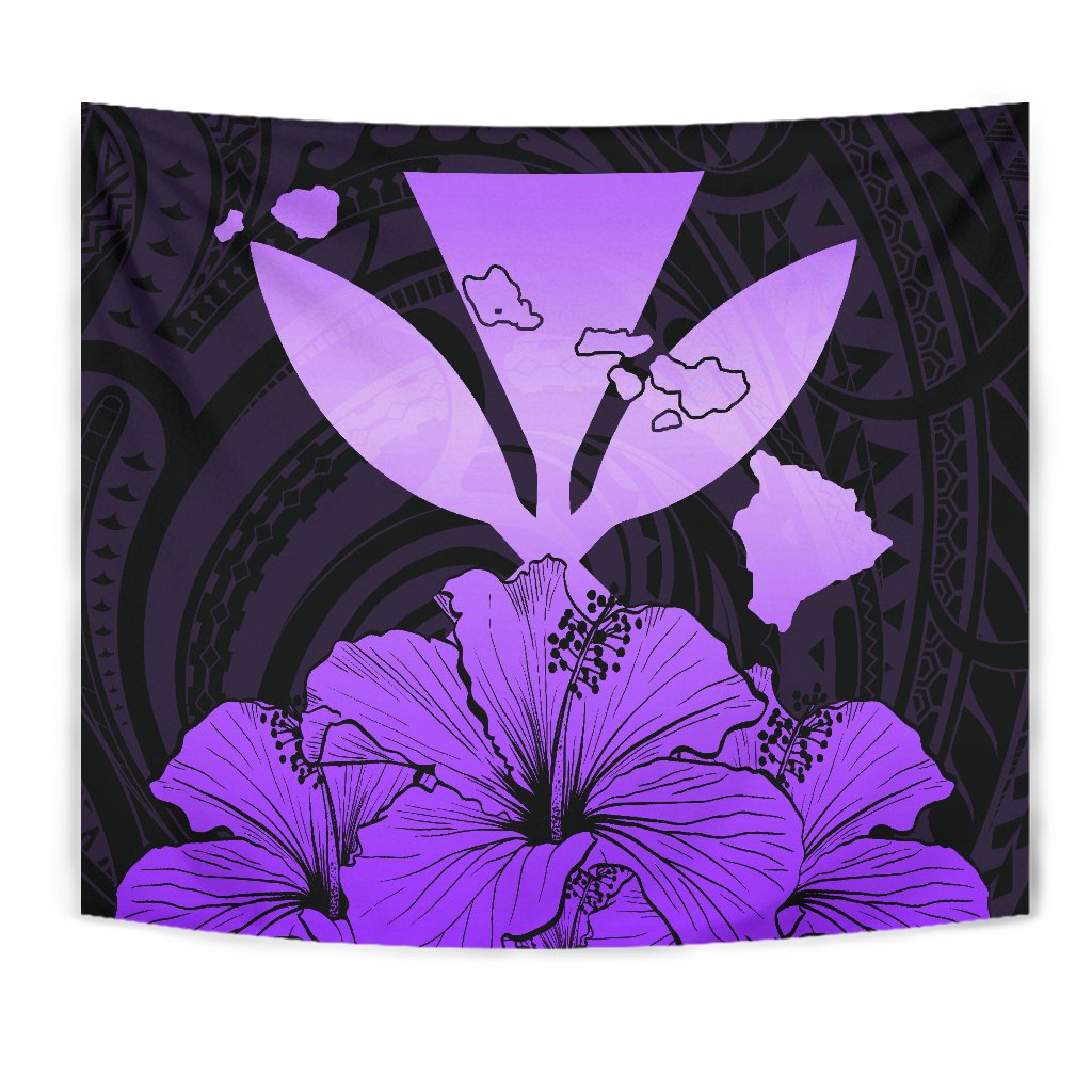 Hawaiian Kanaka Tapestry Hibiscus Polynesian Love Violet - Polynesian Pride