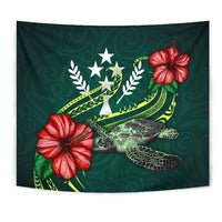 Kosrae Micronesia Tapestry - Green Turtle Hibiscus - Polynesian Pride